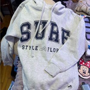Surf Style Light Gray Hoodie